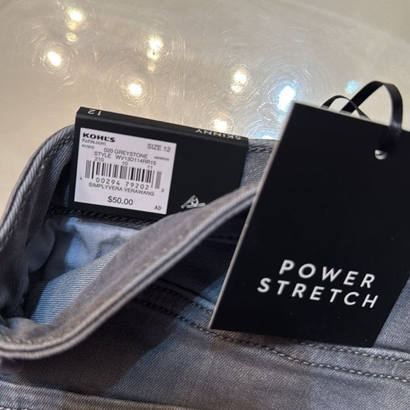 NWT Women’s Power Stretch Skinny High Rise Denim. Size 12 Greystone - Picture 5 of 5